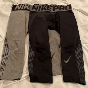 Nike youth size small compression base layer set 2.